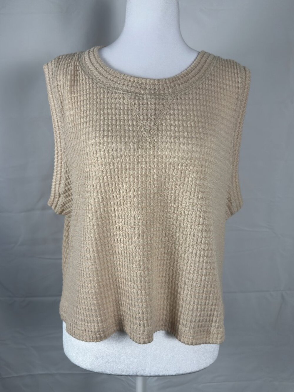 NLT Waffle Knit Sleeveless Top – NT5547 – Size Large NWT